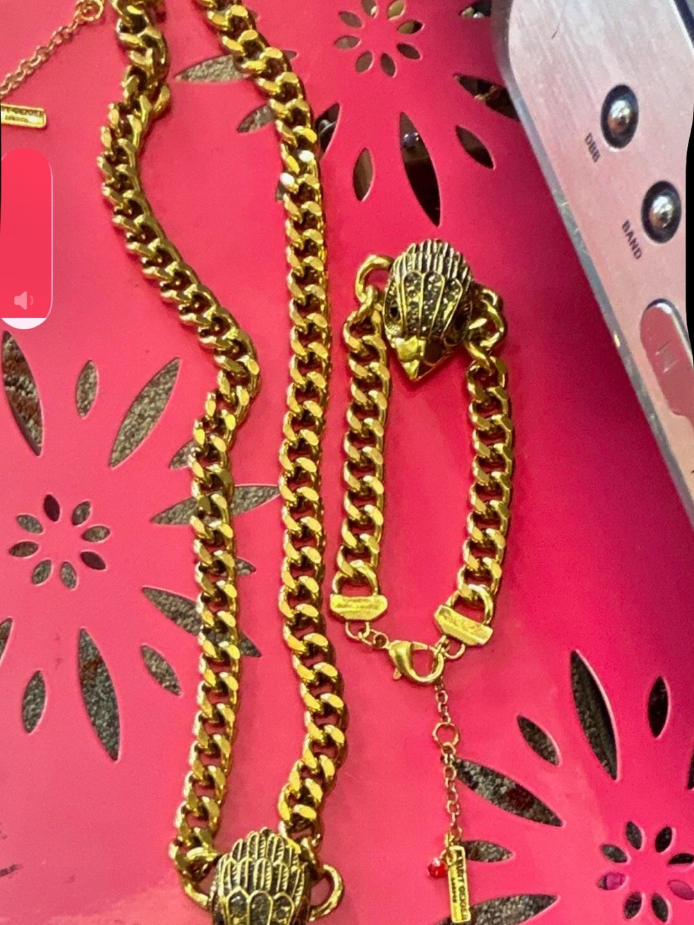 Gold-Tone Curb Chain Necklace & Bracelet Set - Gold